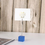 porte cartes photo pince cube coloré moderne minimaliste rouge vert jaune bleu ciel orange
