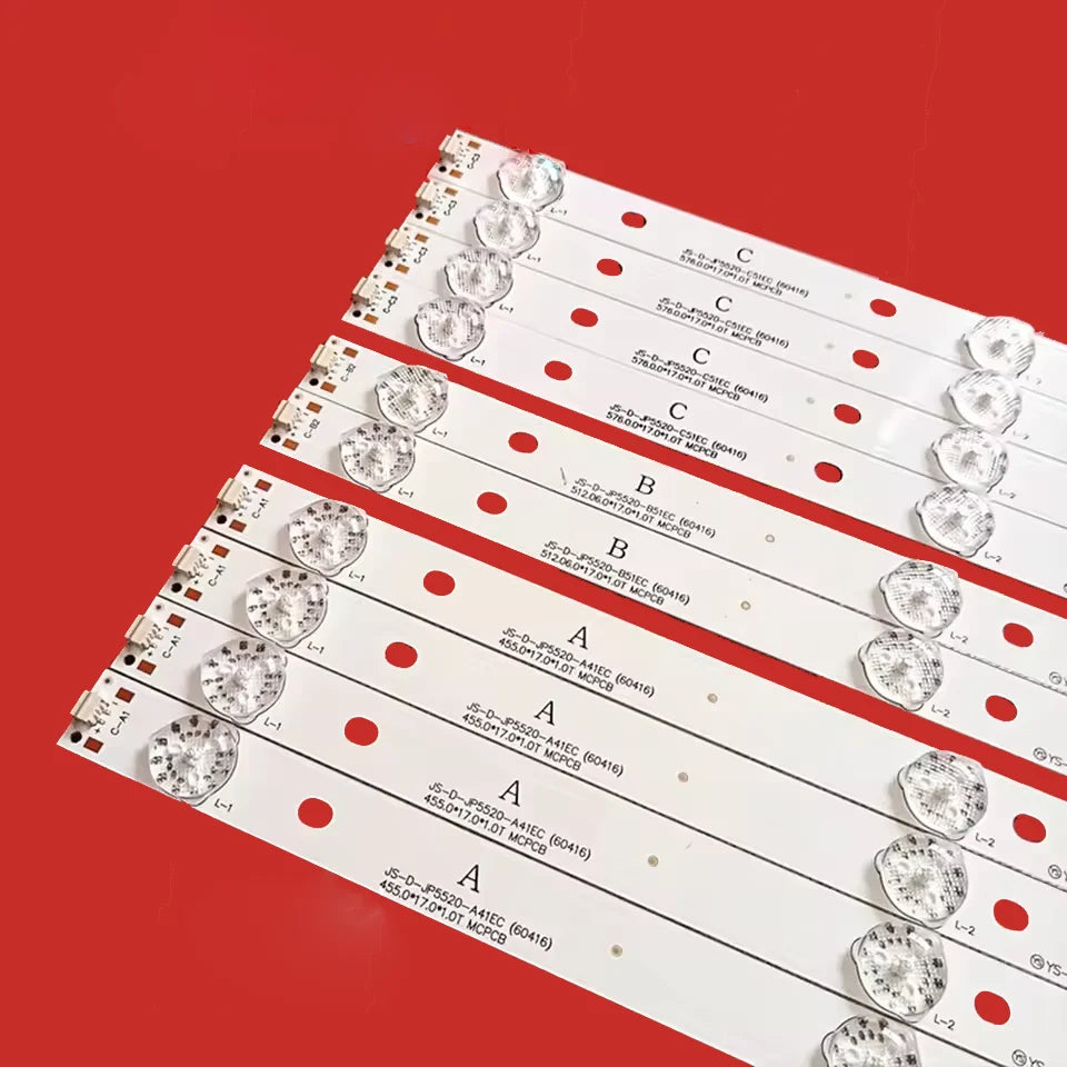 bande led blanc points rouges moderne fixations 455mm 512mm 576mm