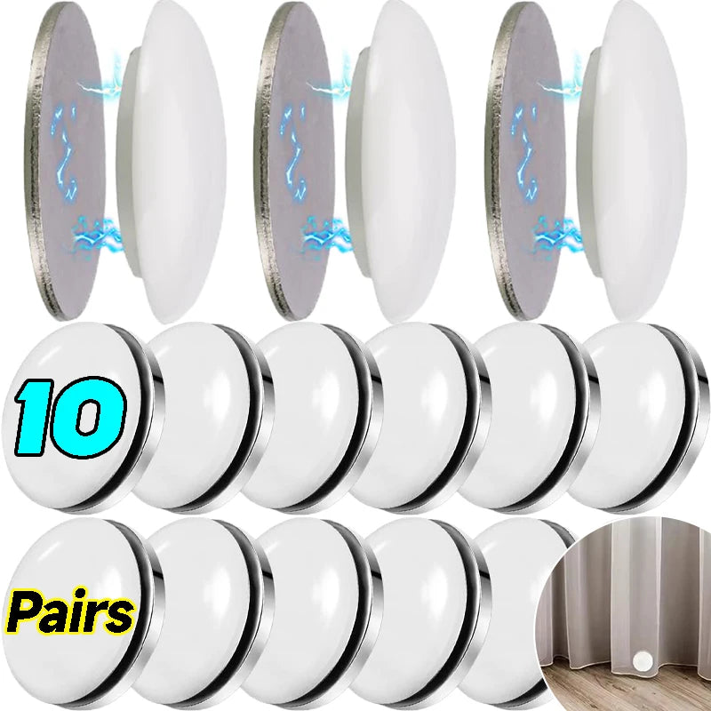 poids magnétiques rideau blanc moderne adhésif 10 paires 4cm 1cmétales rouleau polonais chambre