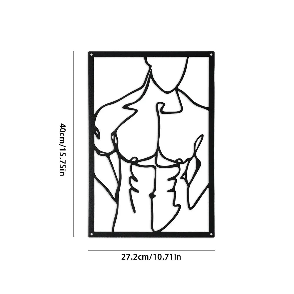 décoration murale moderne tableaux abstraits noir blanc lignes fluides minimalistes clips mur