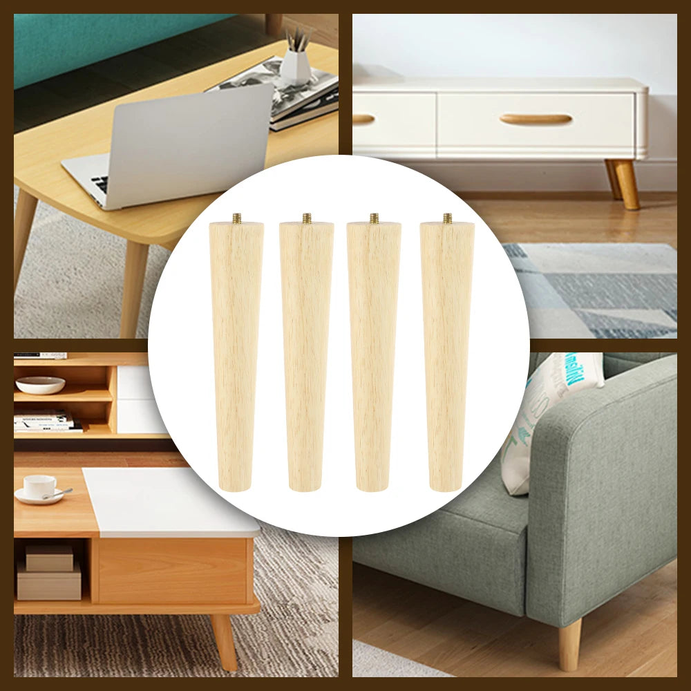pieds meubles bois massif moderne 8cm 15cm 20cm 25cm vis plaques montage