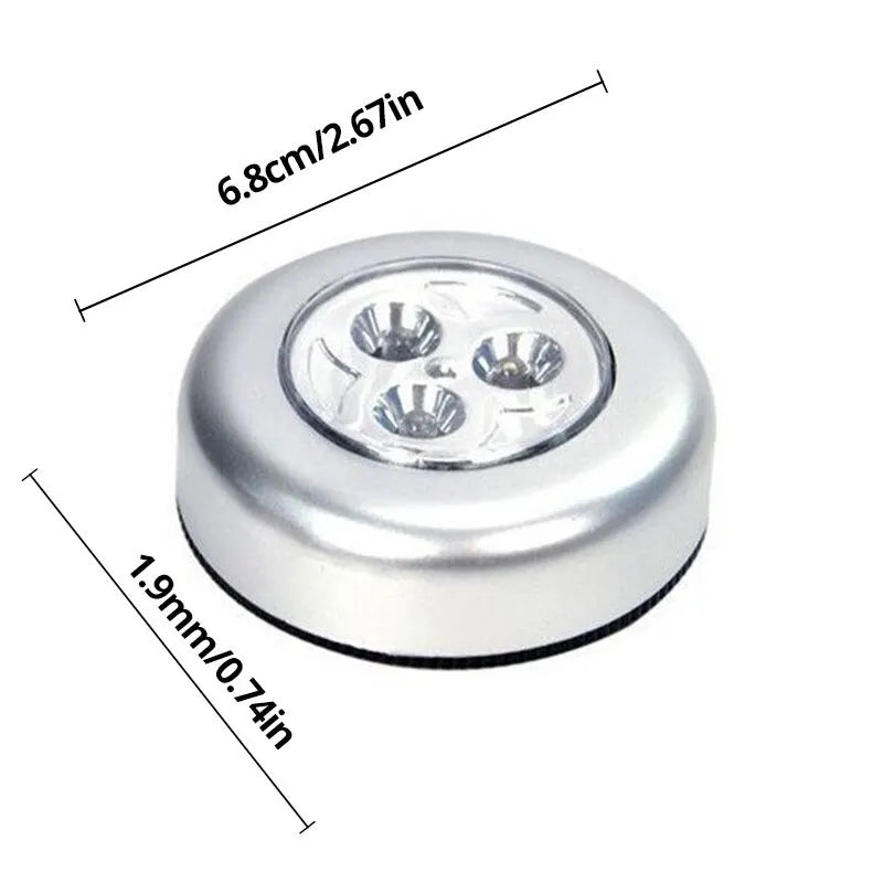 lampe led tactile argentée rechargeable batteries inclues adhésif moderne minimaliste