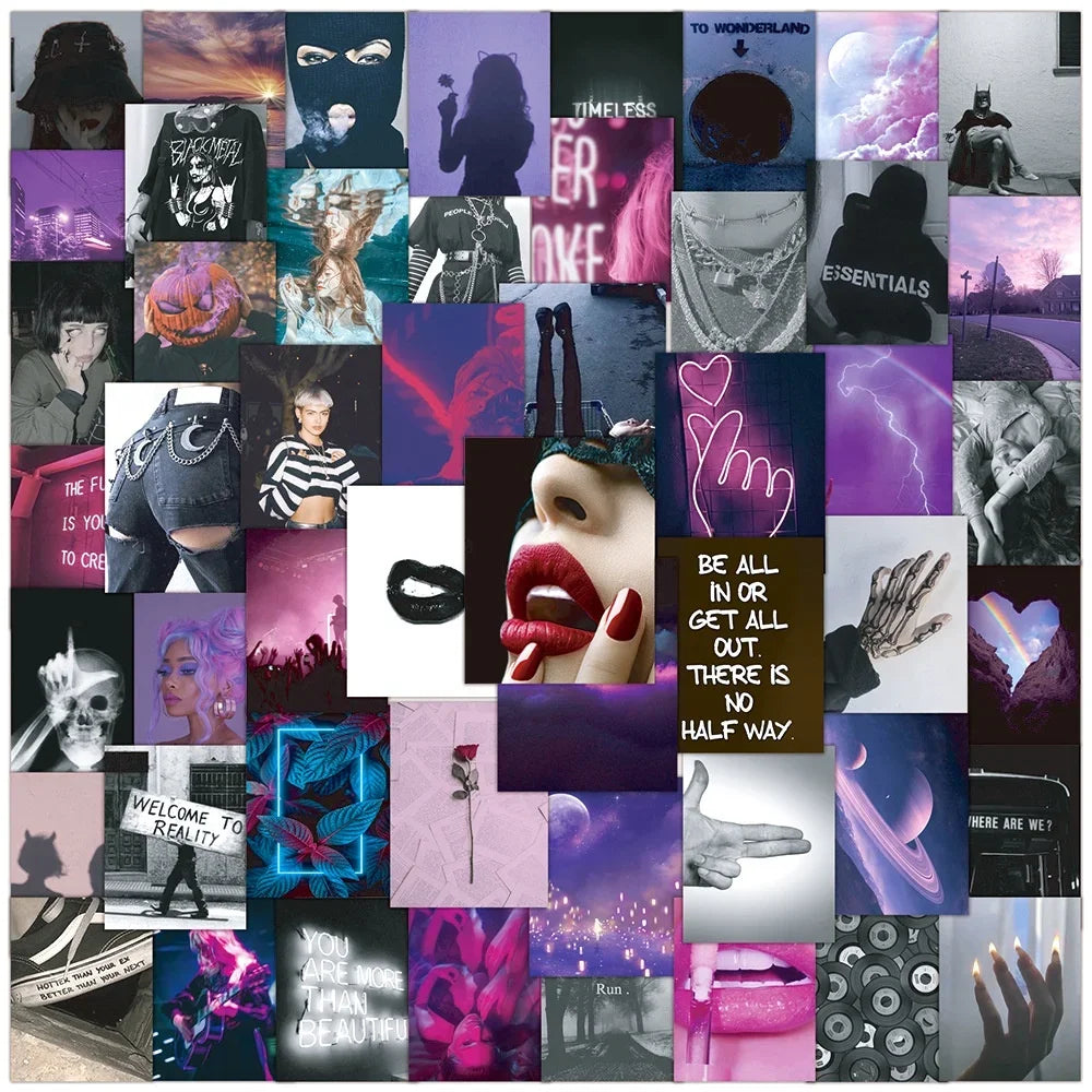coques téléphone transparentes adhésives modernes minimalistes pop art multicolore violet bleu rose