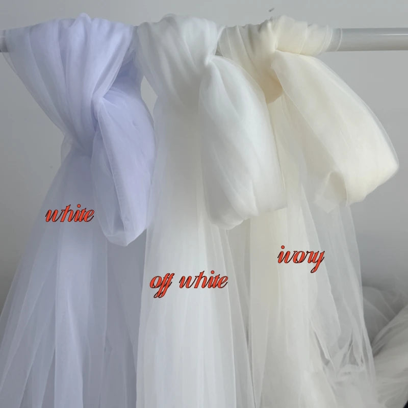 voile mariée tulle blanc cathédrale long simple élégant bord coupé femme