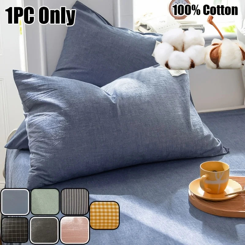 taies d'oreiller coton 300pièces gris uni moderne 74x48cm enveloppe simple respectueux environnement
