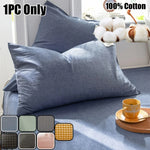 taies d'oreiller coton 300pièces gris uni moderne 74x48cm enveloppe simple respectueux environnement