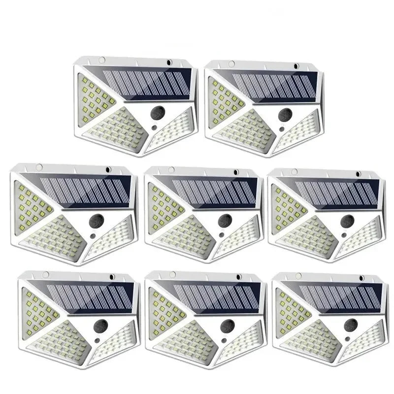 lampe solaire extérieure blanc grille led moderne ip44 protégée vis fixation