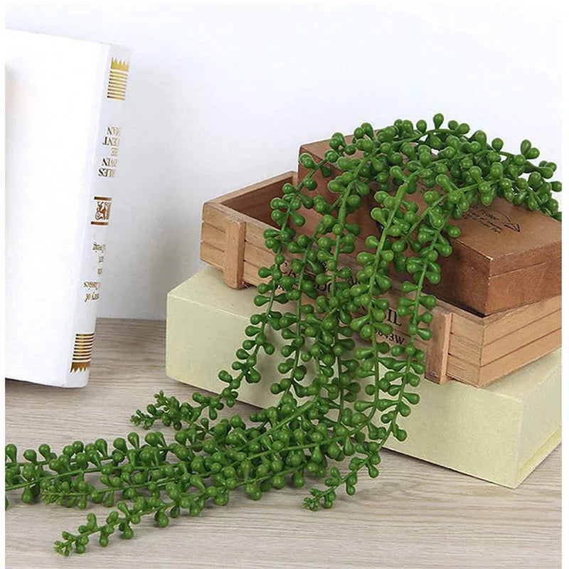 guirlande artificielle vigne feuilles vertes extérieur naturelle accrochéeextérieur decoration