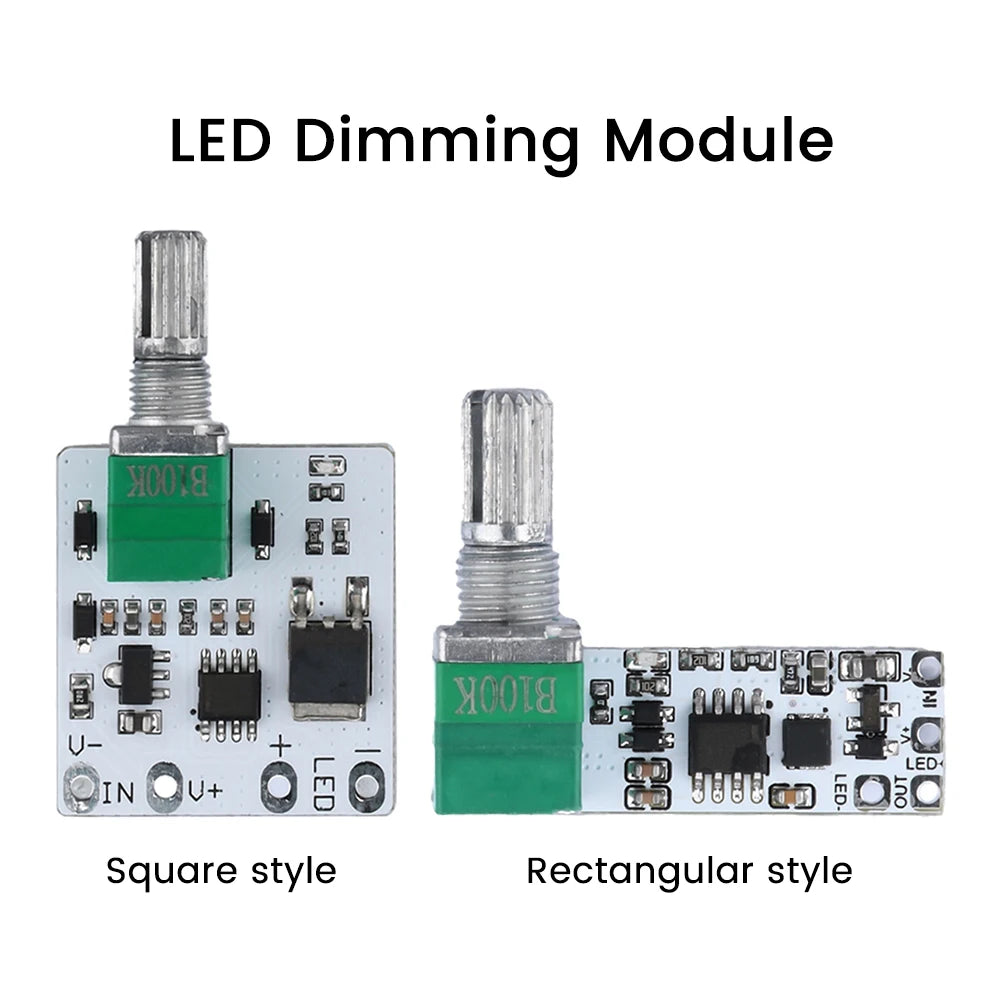 module éclairage led vert gris variateur tension adjustable 12v 24v composants electroniques indicateur travail