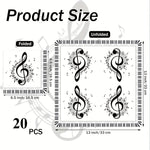serviettes papier pliables motif musical notes clavier or festives pack 20pcs