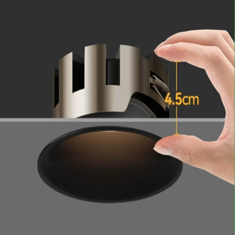 ampoules led spot noir doré moderne minimaliste lisse mat 90 260v 3000k 4000k 6000k