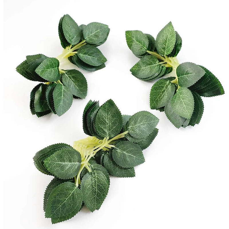 feuilles artificielles vertes soie décoration intérieure maison mariage anniversaire baby shower festive arrangement