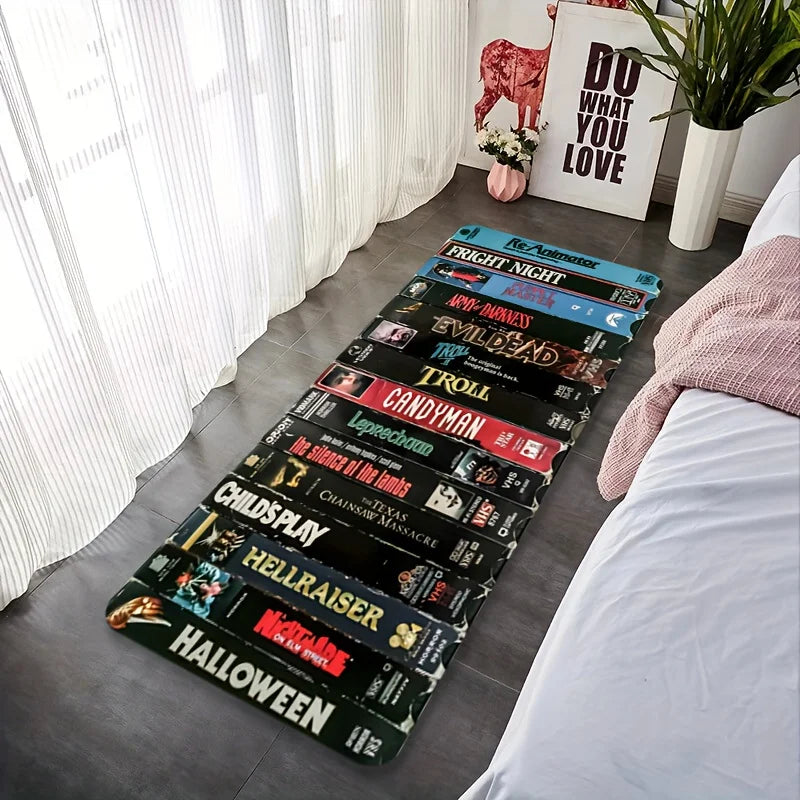 tapis horreur films halloween cinéma salon décoration polyester lavable machine adultes moderne graphique