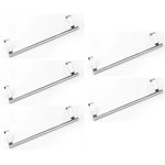 porte serviettes mural acier inoxydable argenté bleu marine gris clair moderne minimaliste clips métal