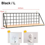 étagère murale industrielle métal bois blanc noir rangement salon chambre decoration moderne finition grille