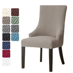 housse chaise mariage tissu géométrique vert gris protection fauteuil contemporain