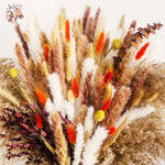 fleurs séchées bouquet pampas plumes graminées décoration intérieure anniversaire mariage rustic naturel
