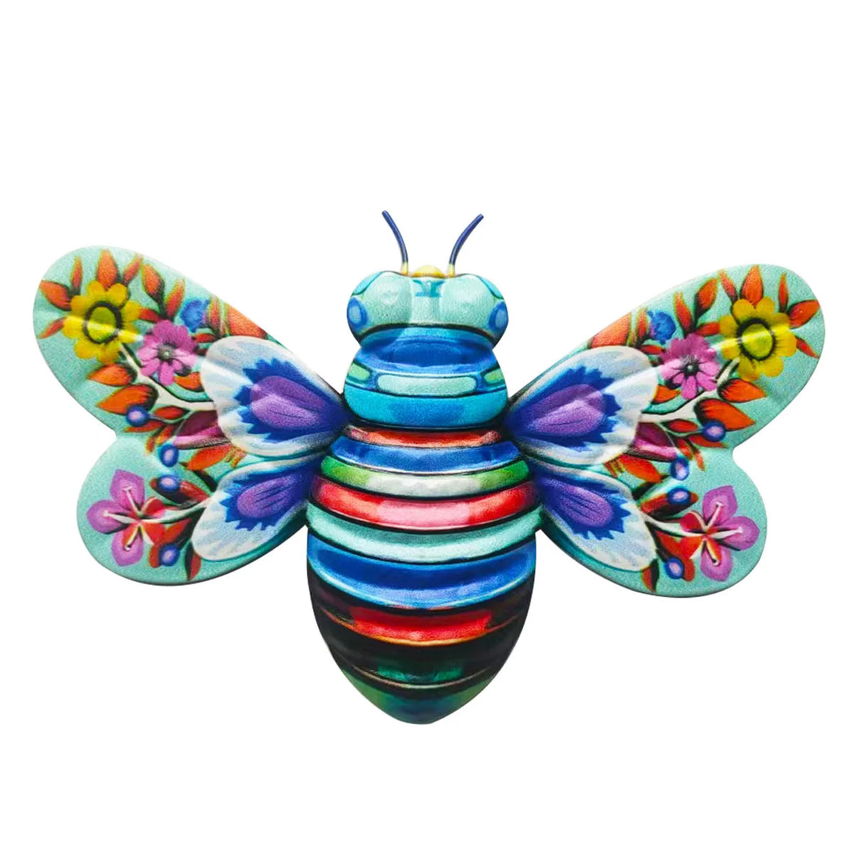 décoration murale abeille colorée motifs floraux chambre salon extérieur