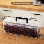 boîte rangement épices transparente poignée noire compartiments herbes piments camping voyage moderne pratique