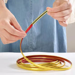 rubans décoratifs adhésifs or rouge modernes élégants pvc brillants lisses 3m