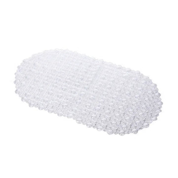 tapis bain moderne vague bleu rose blanc environnement salle bain alvéolaire minimaliste