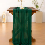 serviette table moderne plissée noir vert foncé polyester maison 90x180cm 90x300cm
