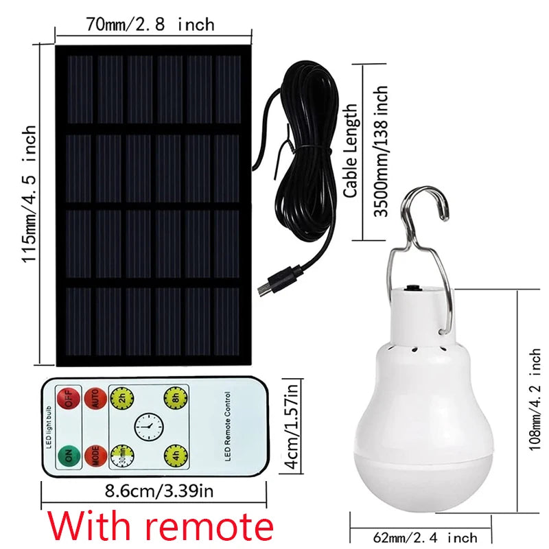 ampoule led solaire rechargeable usb blanc moderne ip55 étanche télécommande