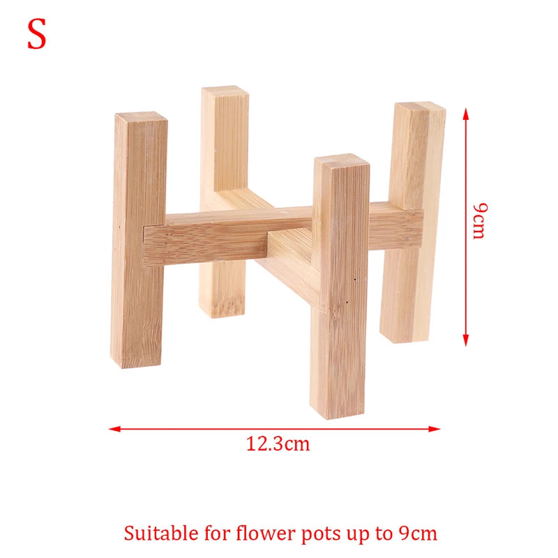 support pots fleurs bois clair texture naturelle minimaliste rustique intérieur jardinière plateau fleuri