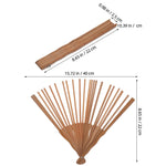 diy éventail bois pliant cadre main marron rayures classique artisanal kit fabrication