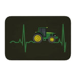 tapis sol entrée décoratif tracteur agricole fleurs welcome moderne antidérapant polyester vert jaune