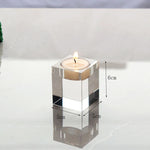 bougeoirs transparents modernes adhésifs bougie décoration mariage fête casa 5x5cm