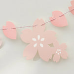 guirlande décorative fleurs cerisier papier rose blanc festif japon gradient