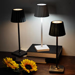 lampe table moderne lampe led rechargeable usb couleurs ambiance plissée effet vieilli base antislip.touchscreen