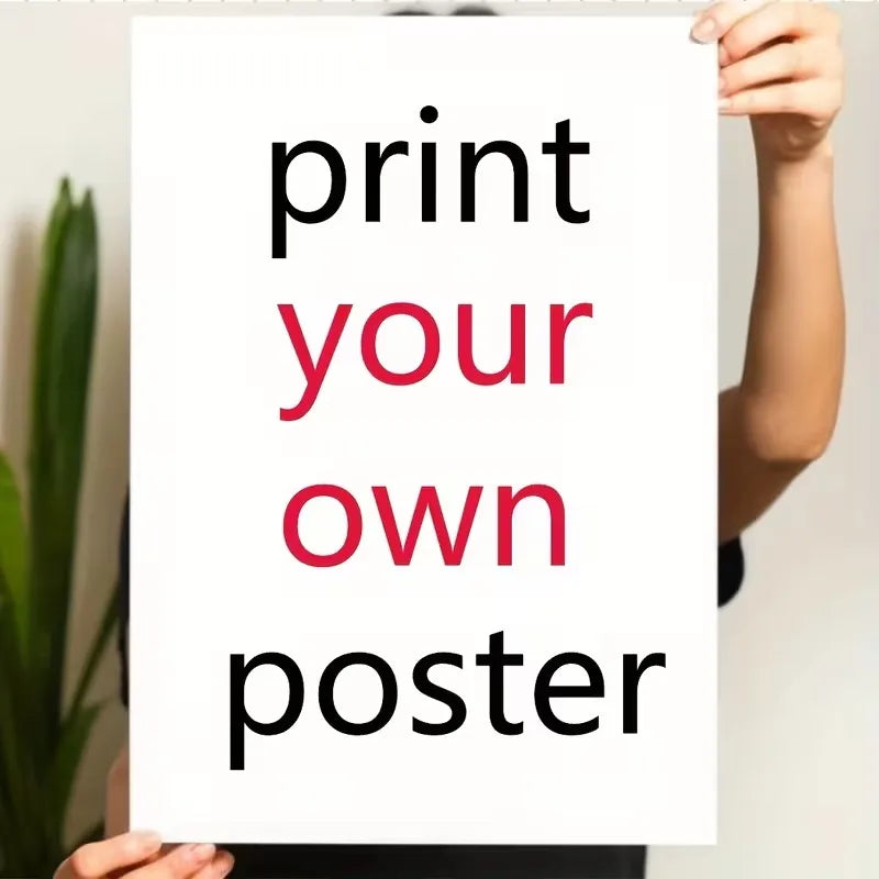 affiche personnalisable haute qualité poster minimaliste blanc noir rouge texte imprimé sans cadre salon