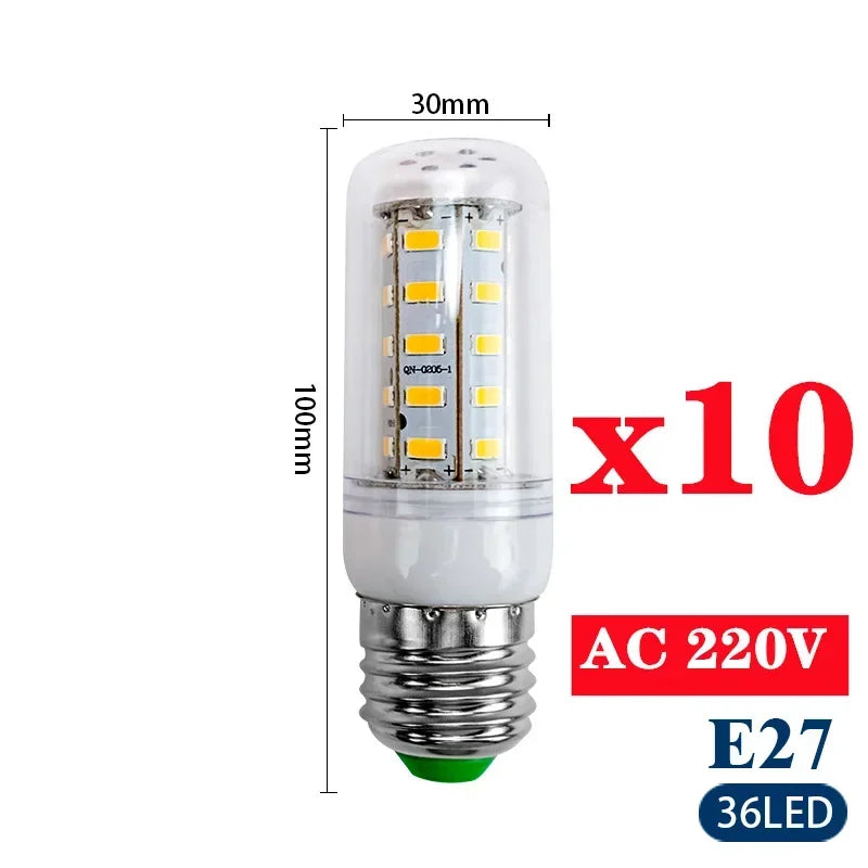 ampoule led maïs décoration intérieur blanc chaud lumière moderne lustre lustre base e14 e27