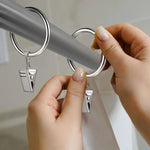 anneaux rideau métal clips décoration fenêtre moderne noir argent or