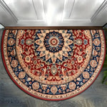 tapis demi rond motif floral imperméable polyester bohème oriental extérieur intérieur absorbant