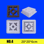 moule décoration extérieure plaque moderne motifs géométriques variés plastique réutilisable grès clair foncé