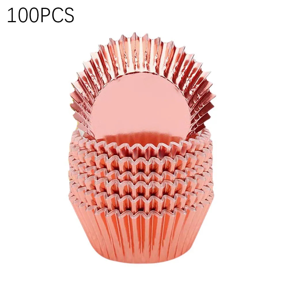 moules muffins papier argent doré rosegold jaune rilles brillants decoratifs festifs gâteau