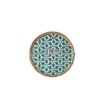 assiettes rotin colorées motifs géométriques naturel vert bleu jaune rouge traditionnel artisanal
