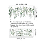 stickers decoratifs botaniques floral feuilles fleurs semi transparent adhesif fenetre mur salon