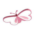 lampe moderne bleu rose papillon stylisé chambre enfant éclairage quotidien télécommande surface opaque