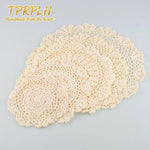serviettes table crochet motif floral serviettes traditionnelles artisanales 20cm 25cm 40cm couleur beige clair