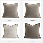 taies d'oreiller géométriques coton lin blanc gris beige modernes élégantes carrées
