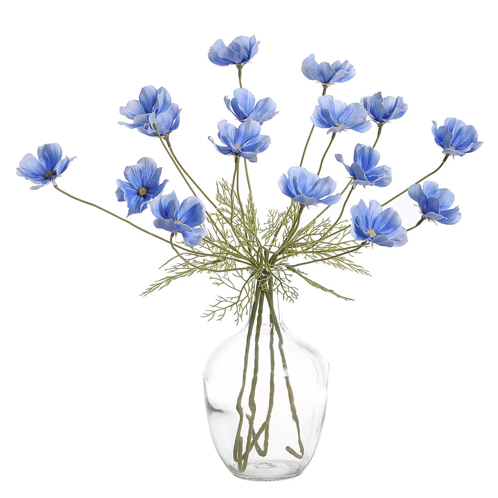 décoration intérieure moderne bouquet lys artificiel blanc 60cm vase minimaliste
