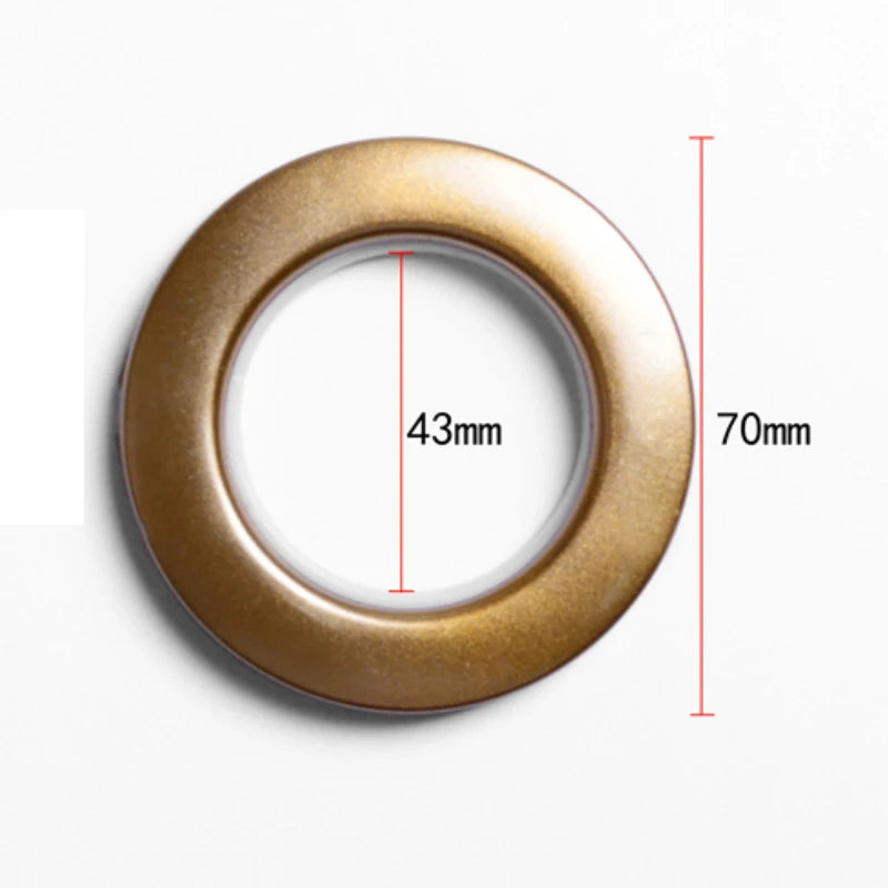anneaux suspension rideau plastique couleur dorée argentée moderne opaques 20 40 75 pièces