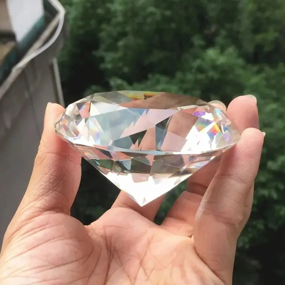 décoration intérieure diamant artificiel verre transparent facets brillantes moderne box cadeau