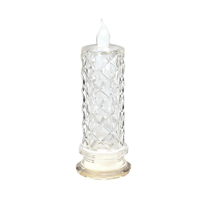 lampe sans flamme transparente diamant moderne base solide décoration chambre noël mariage anniversaire