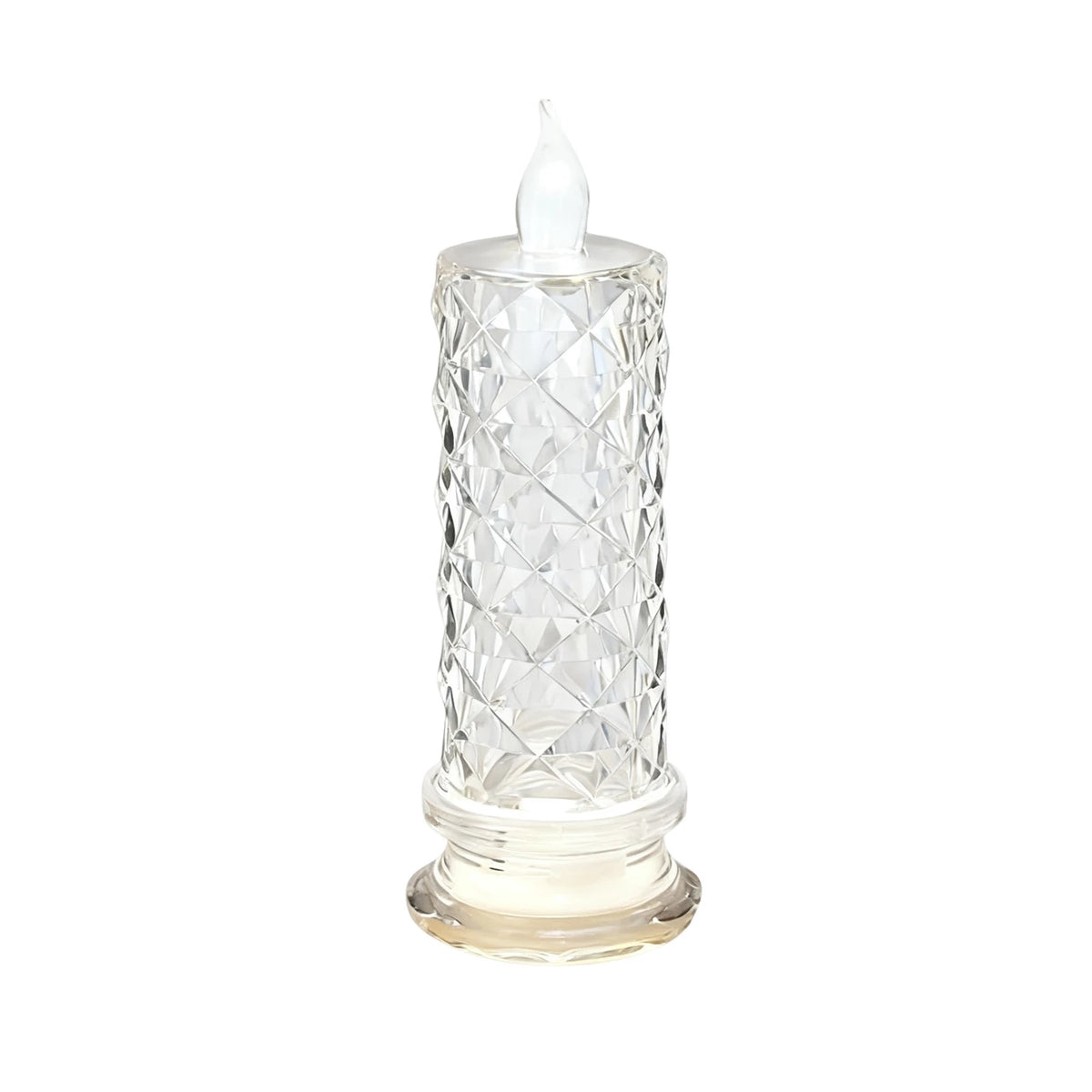 lampe sans flamme transparente diamant moderne base solide décoration chambre noël mariage anniversaire