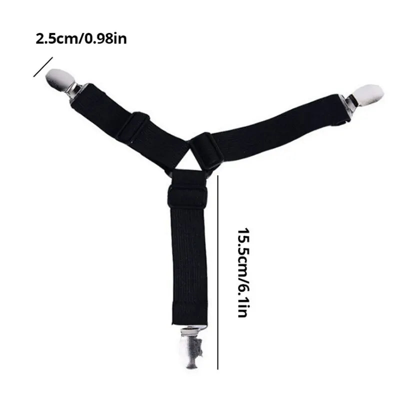 attaches drap lit clips ressorts réglables tissus polyester noirs argentés jaunes roses rouges blancs